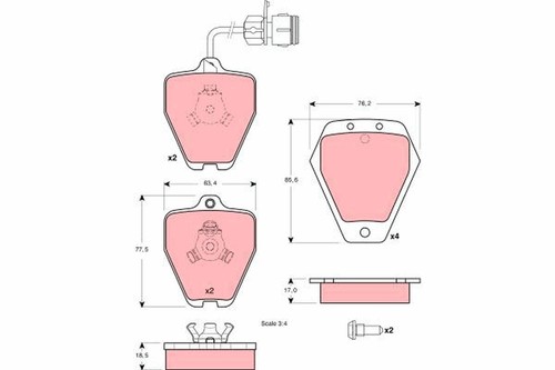 Trw gdb1329 brake - trw, pad