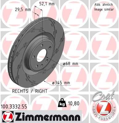 Zimmermann 100 3332 brake - 100.3332.55,