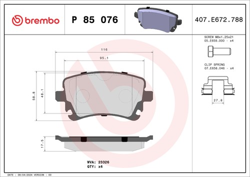 For brembo 076 ham - for,
