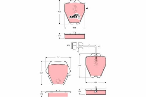 Trw gdb1371 brake - gdb1371, set