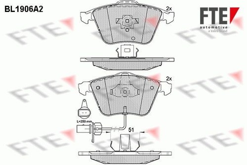 Brake pad set - , disc