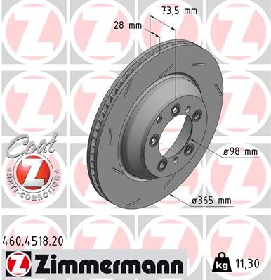Zimmermann 460 4518 brake - zimmermann, 460.4518.20
