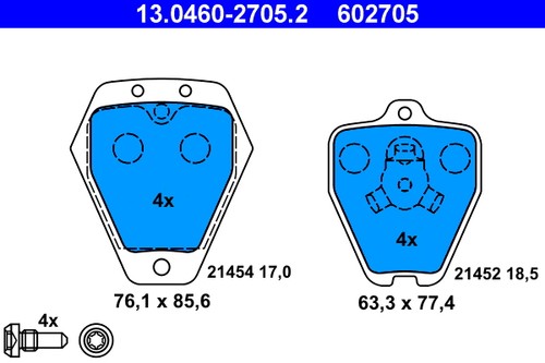 Front axle ate 0460 2705 - front, 13.0460-2705.2