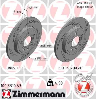 Zimmermann 100 3310 - 100.3310.53, brake