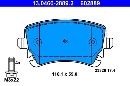 Rear axle ate 0460 - rear,